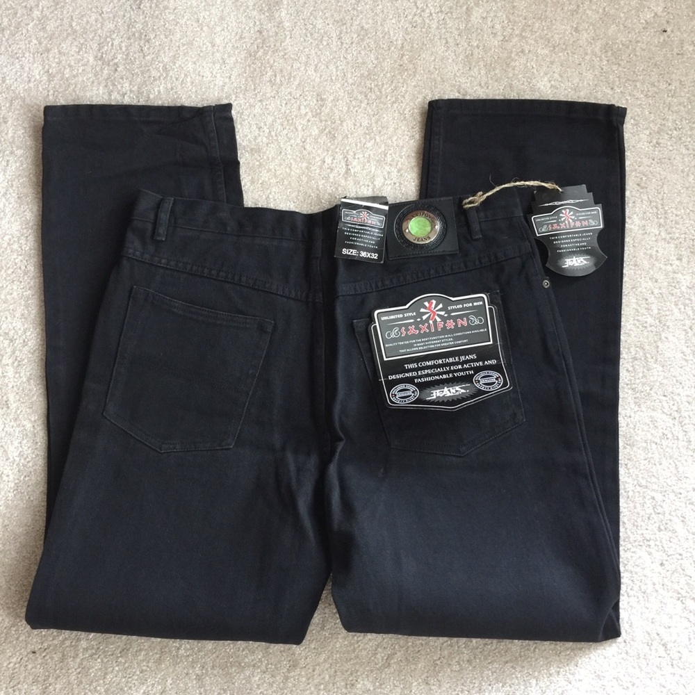 Saxifon Men’s Black Jeans NWT 36 x 32